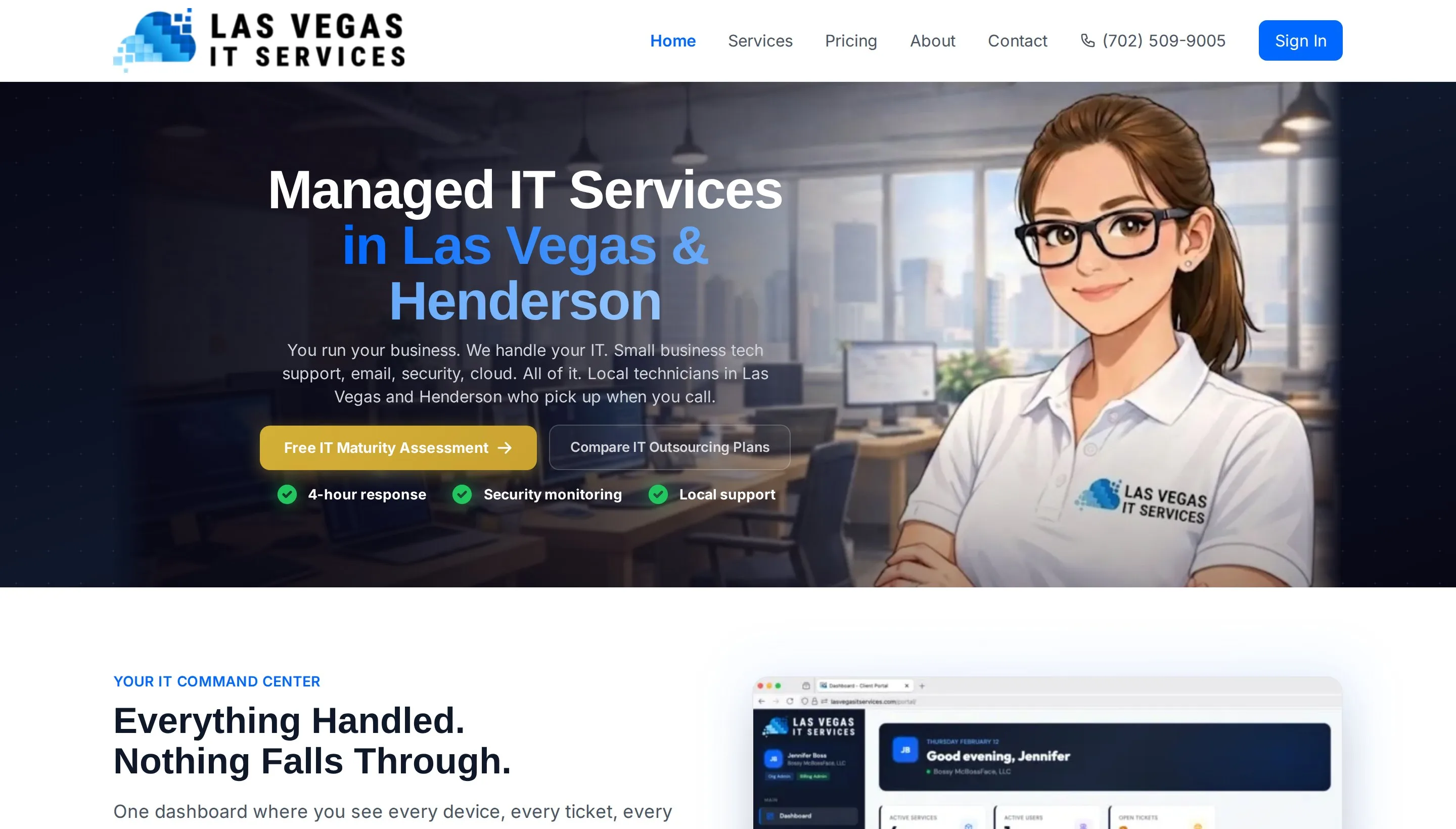 Las Vegas IT Services homepage: managed IT services for Las Vegas and Henderson
